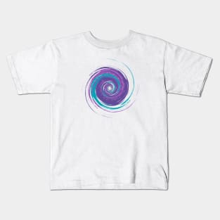 Colorful swirl in purple and blue color Kids T-Shirt